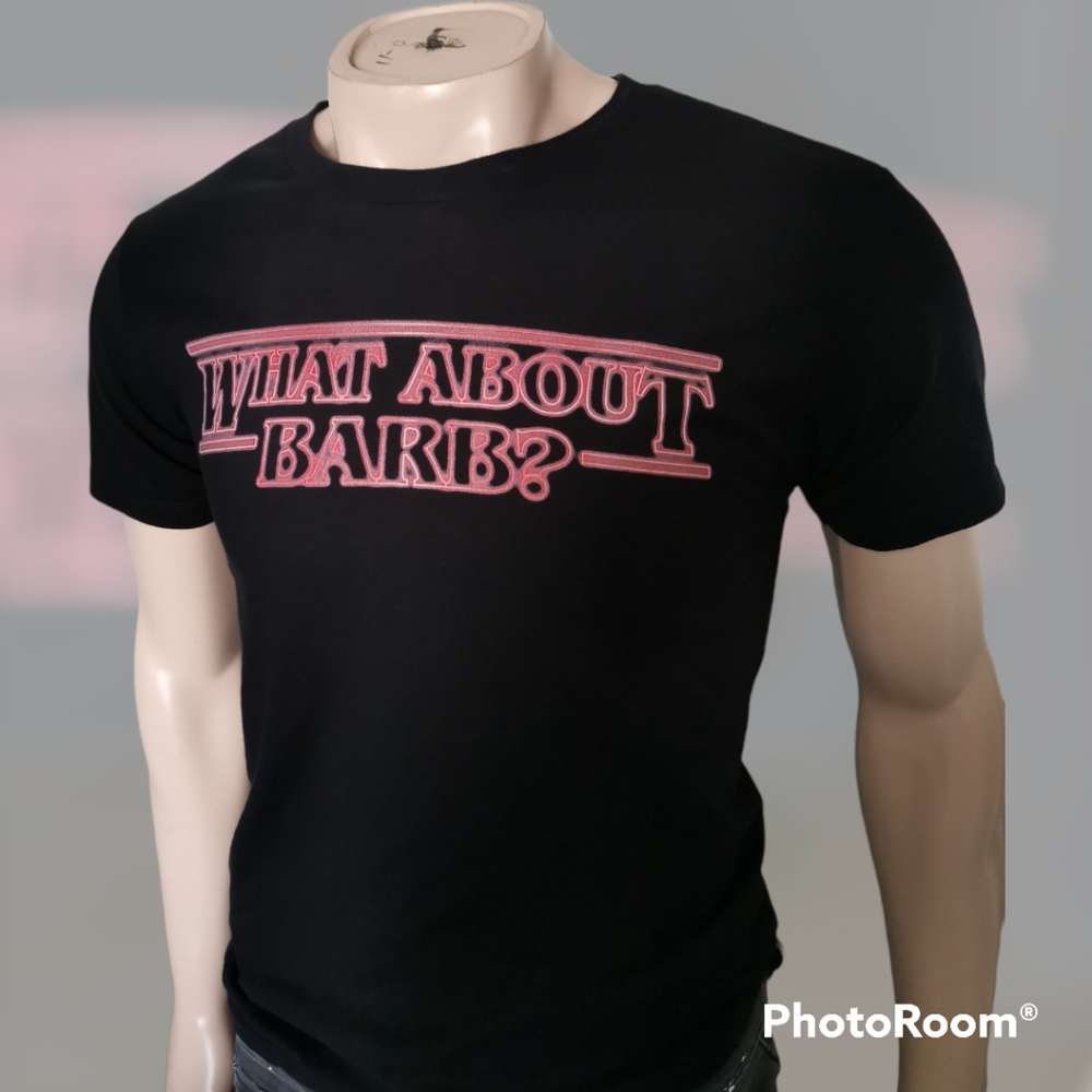 💎Stranger Things What About Barb? Tee Public Graphic Tee Size S Black